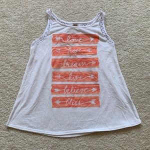 No Boundaries White Tank Top